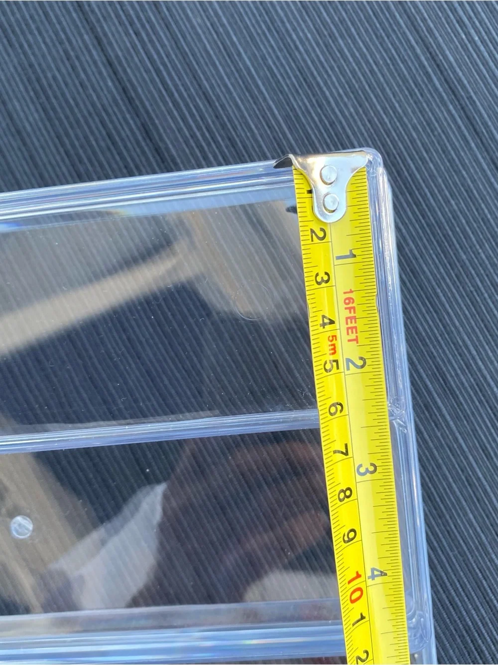 Unbranded transparent acrylic